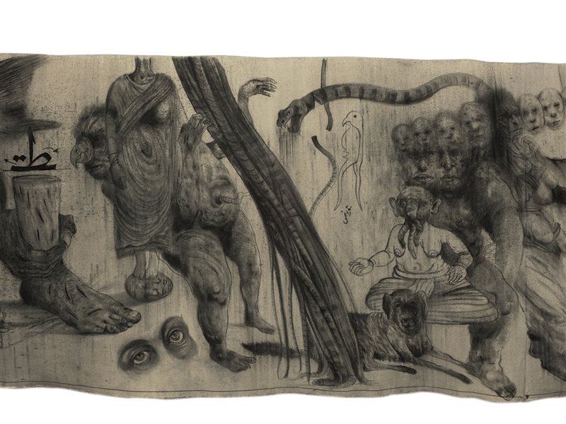 (Detail of the scroll) Tales of a Stateless Parrot