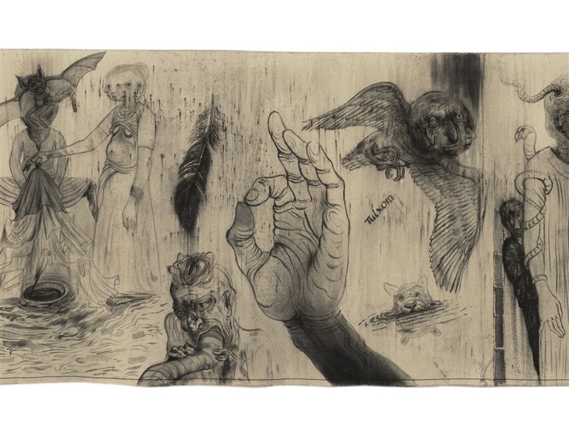 (Detail of the scroll) Tales of a Stateless Parrot