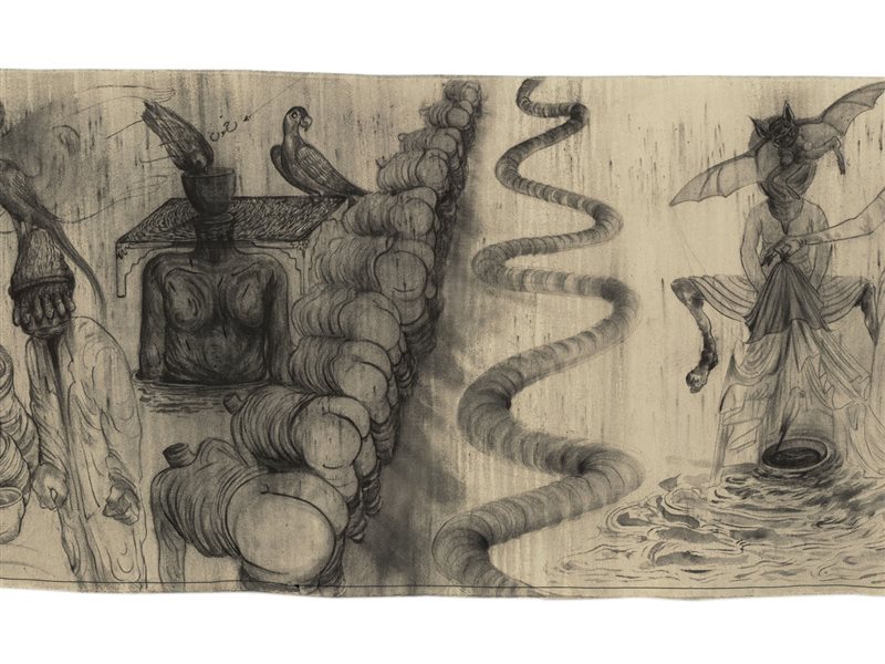 (Detail of the scroll) Tales of a Stateless Parrot