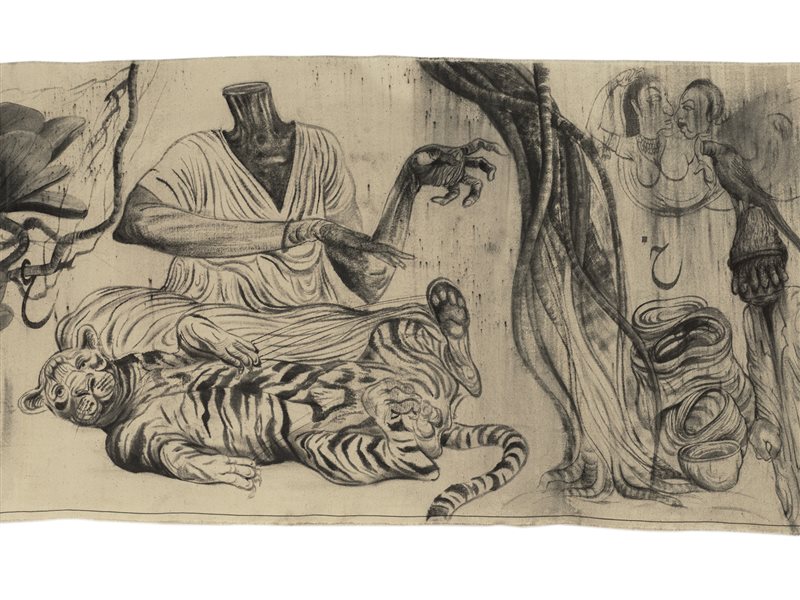 (Detail of the scroll) Tales of a Stateless Parrot