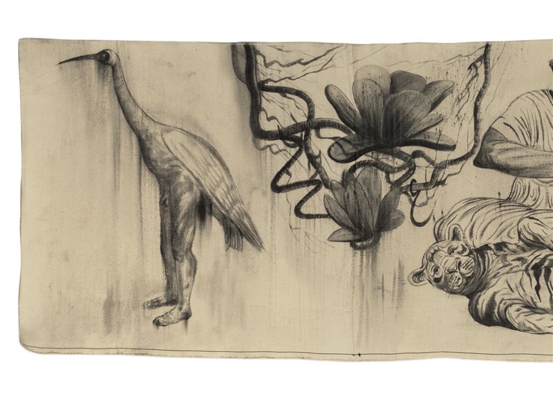 (Detail of the scroll) Tales of a Tales of a Stateless Parrot Parrot